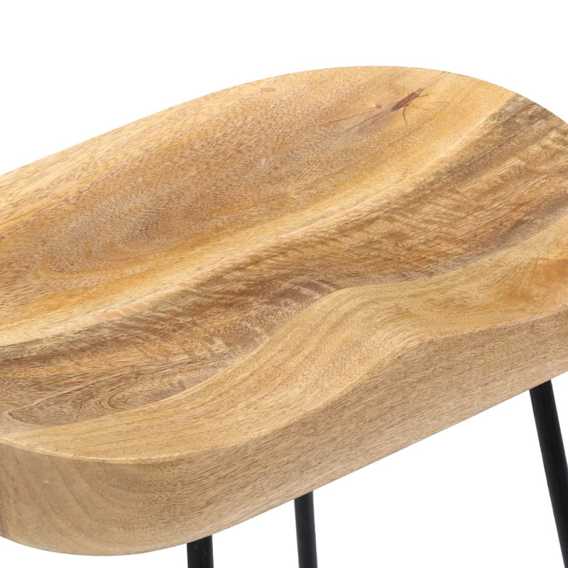 Bar Stools 2 Pcs Solid Wood