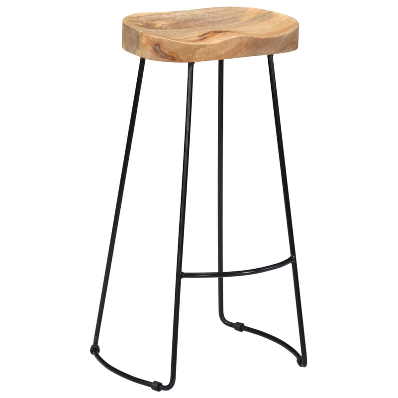 vidaXL Gavin Bar Stools 2 pcs Solid Mango Wood