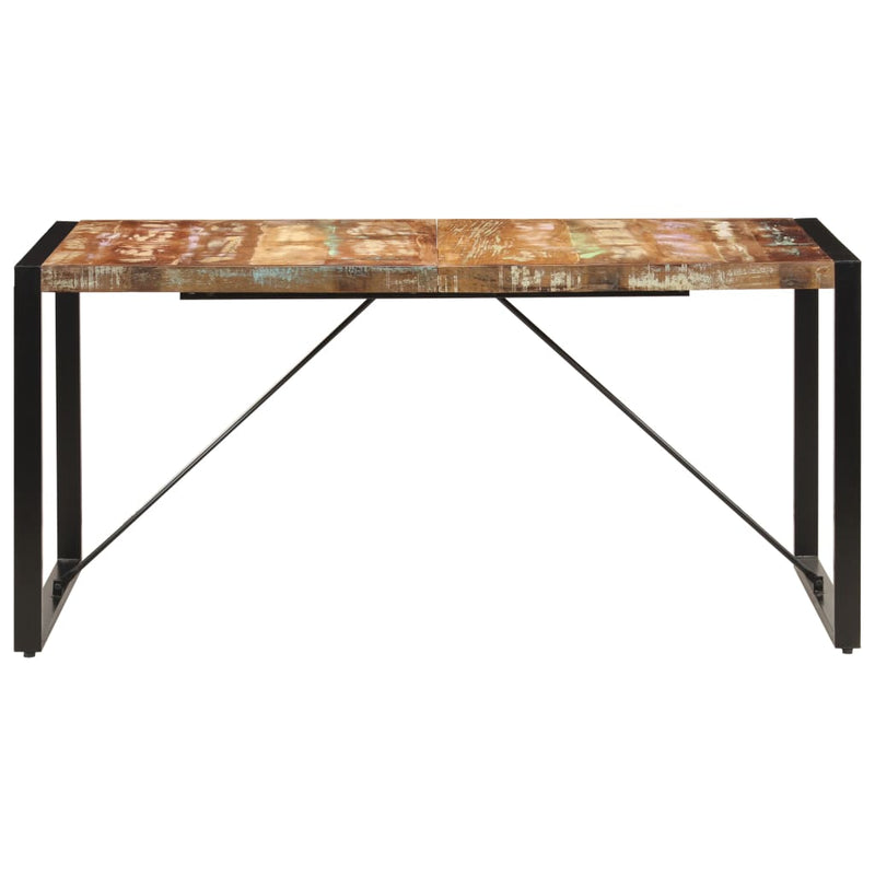 Dining Table 160x80x75 Cm Solid Reclaimed Wood