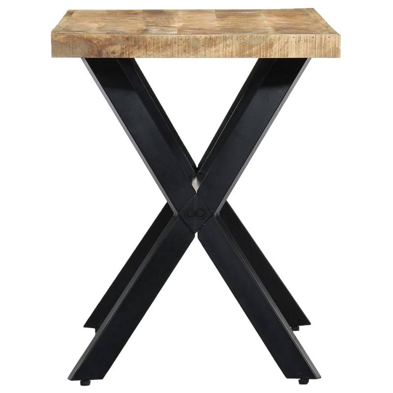 vidaXL Dining Table 120x60x75 cm Solid Rough Mango Wood