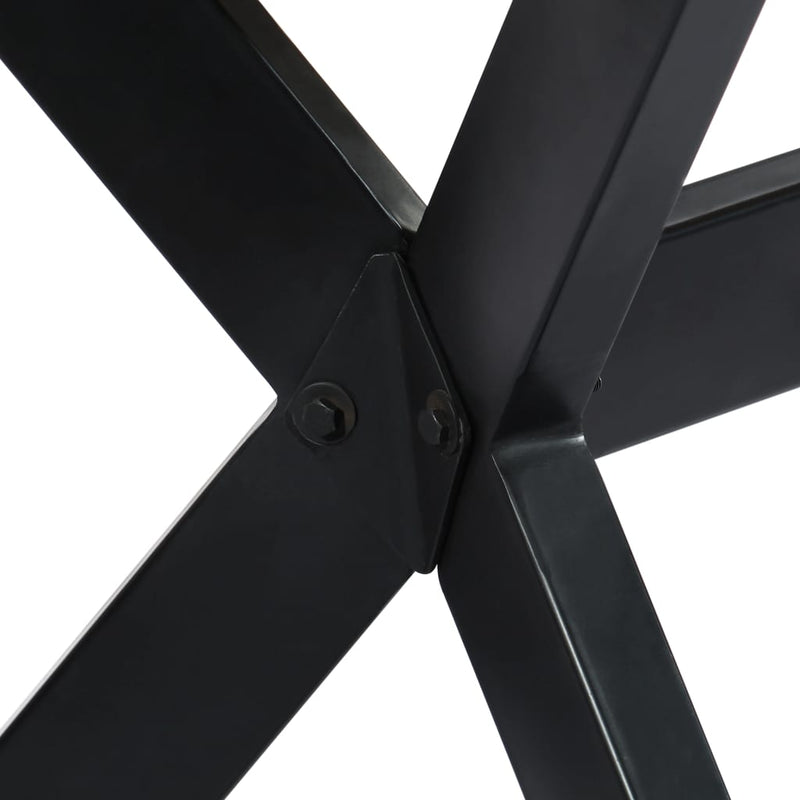 vidaXL Dining Table 120x60x75 cm Solid Rough Mango Wood