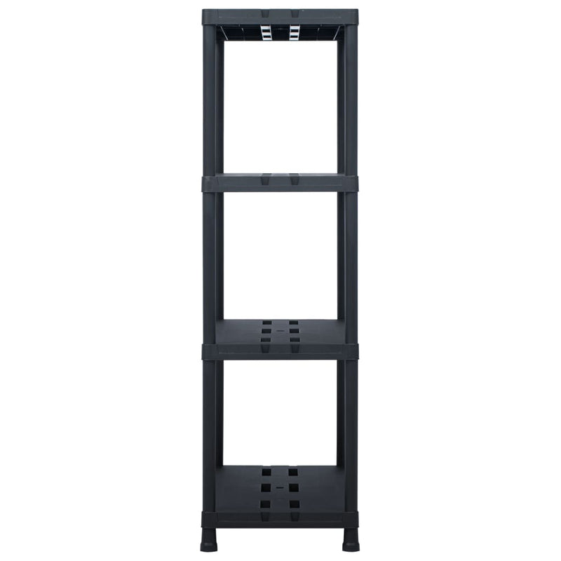 vidaXL Storage Shelf Rack Black 220 kg 90x40x138 cm Plastic