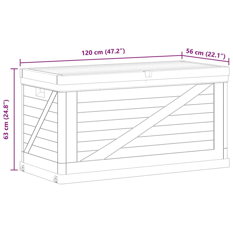 vidaXL Garden Storage Box 420 L Light Grey