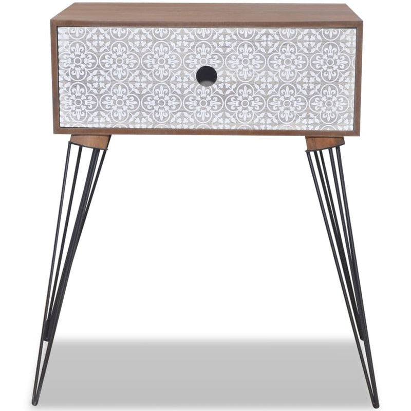 vidaXL Nightstands with Drawer 2 pcs Brown