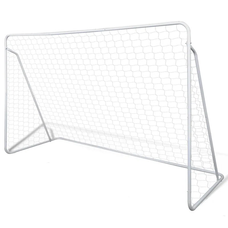 Football Goal Nets Steel 2 pcs 240x90x150 cm
