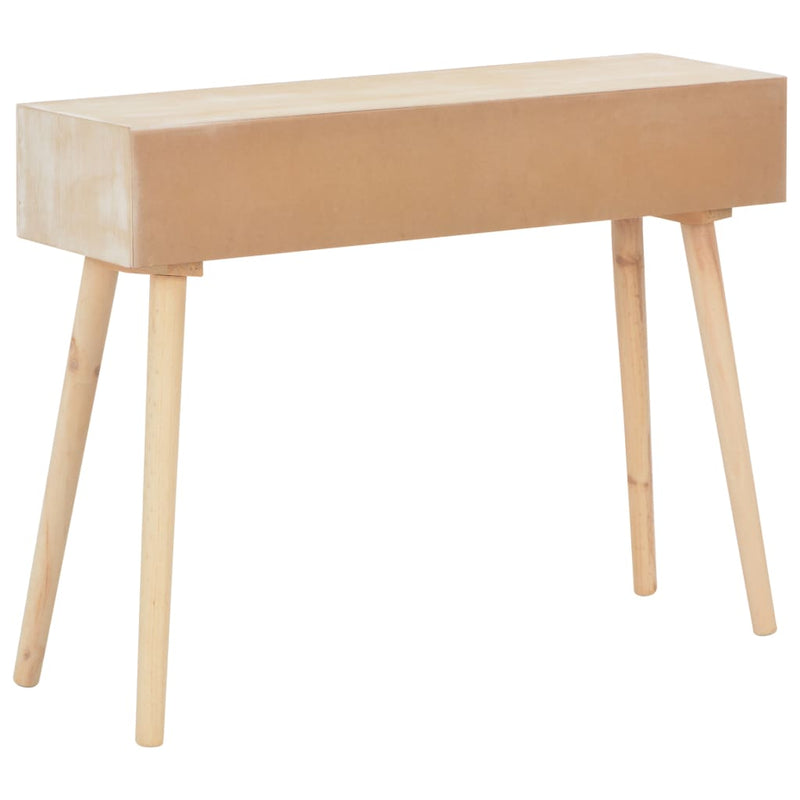 vidaXL Console Table with 3 Drawers 100x30x73 cm Solid Pinewood