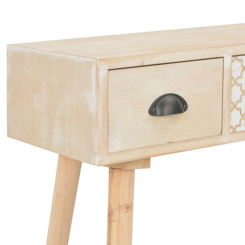vidaXL Console Table with 3 Drawers 100x30x73 cm Solid Pinewood