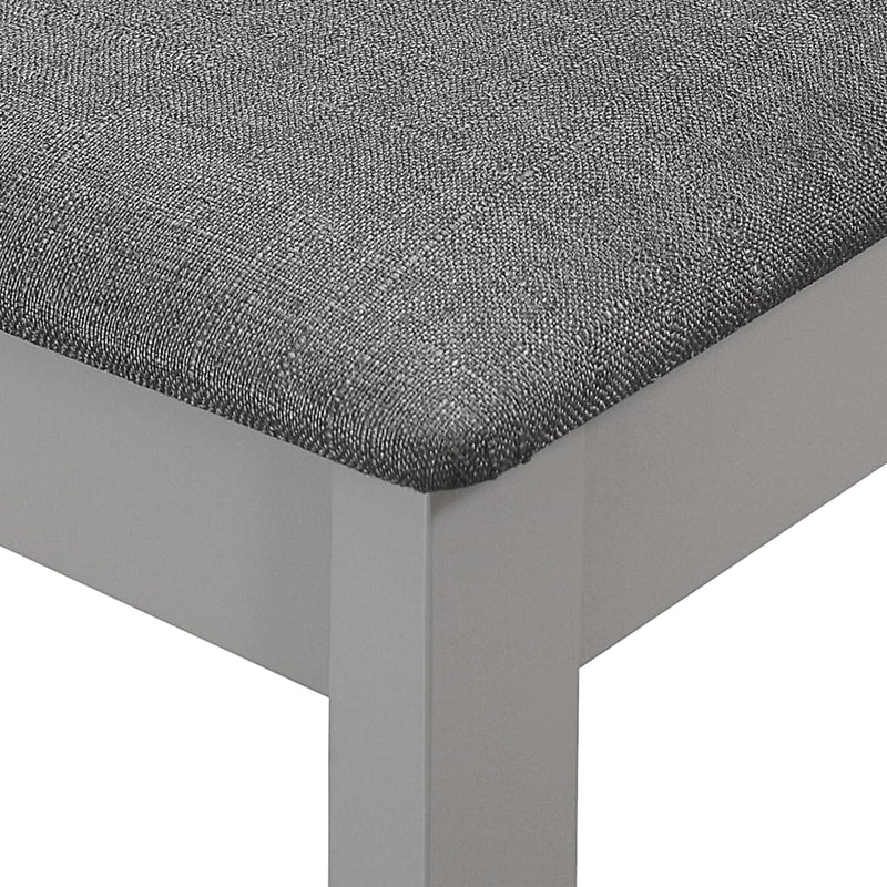 vidaXL Dining Chairs with Cushions 4 pcs Grey Solid Wood