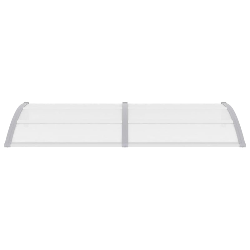 vidaXL Door Canopy Grey and Transparent 200x75 cm PC
