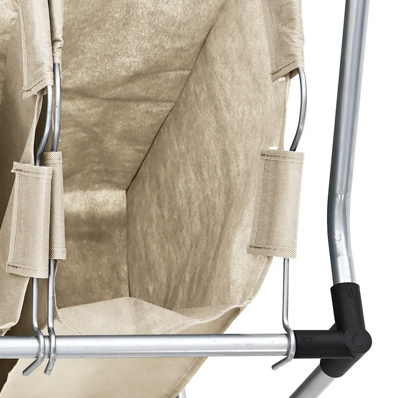 Laundry Sorter with 4 Bags Cream Steel