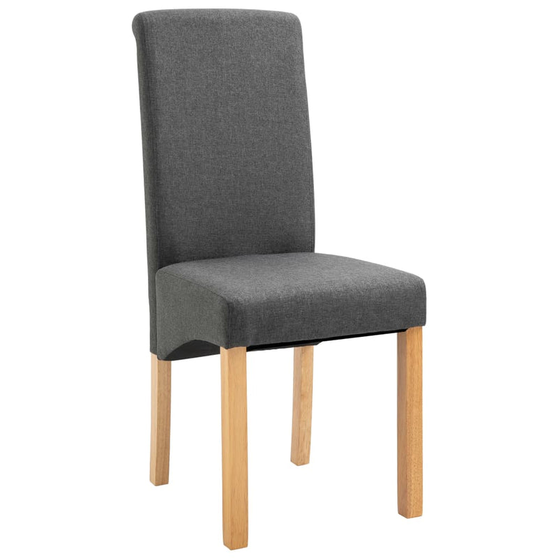vidaXL Dining Chairs 2 pcs Grey Fabric