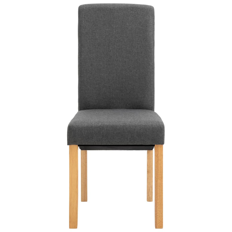 vidaXL Dining Chairs 2 pcs Grey Fabric