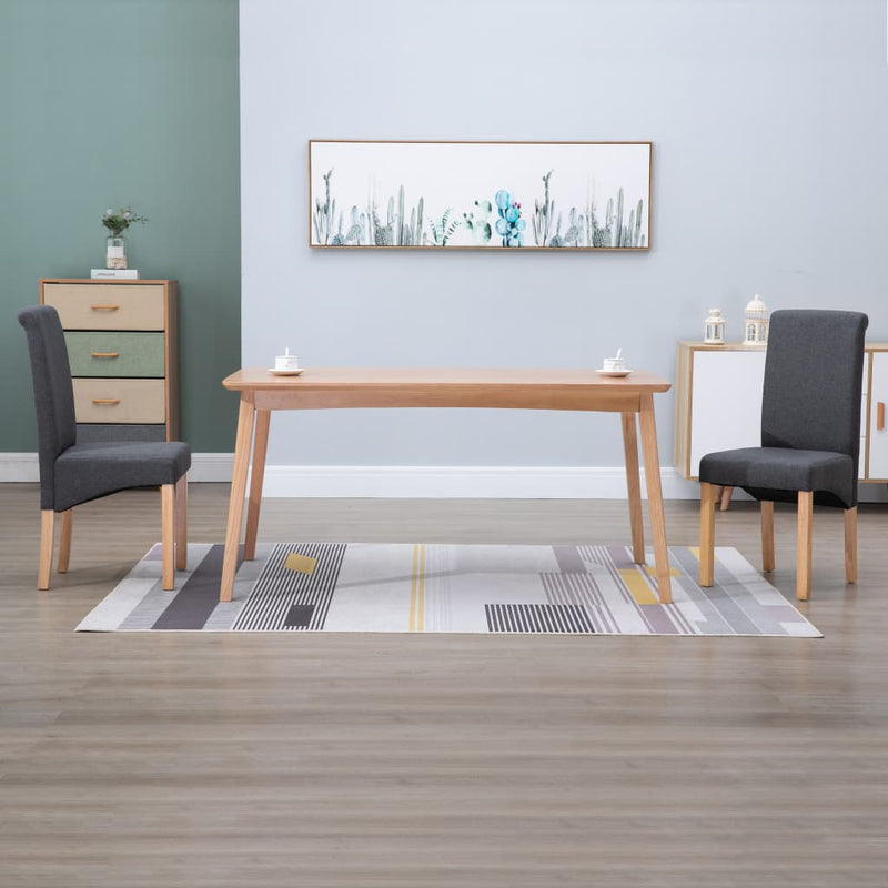 vidaXL Dining Chairs 2 pcs Grey Fabric