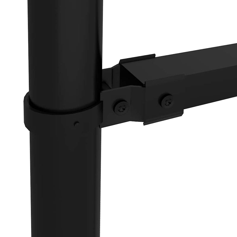 vidaXL Garden Fence with Spear Top Steel 181x150 cm Black