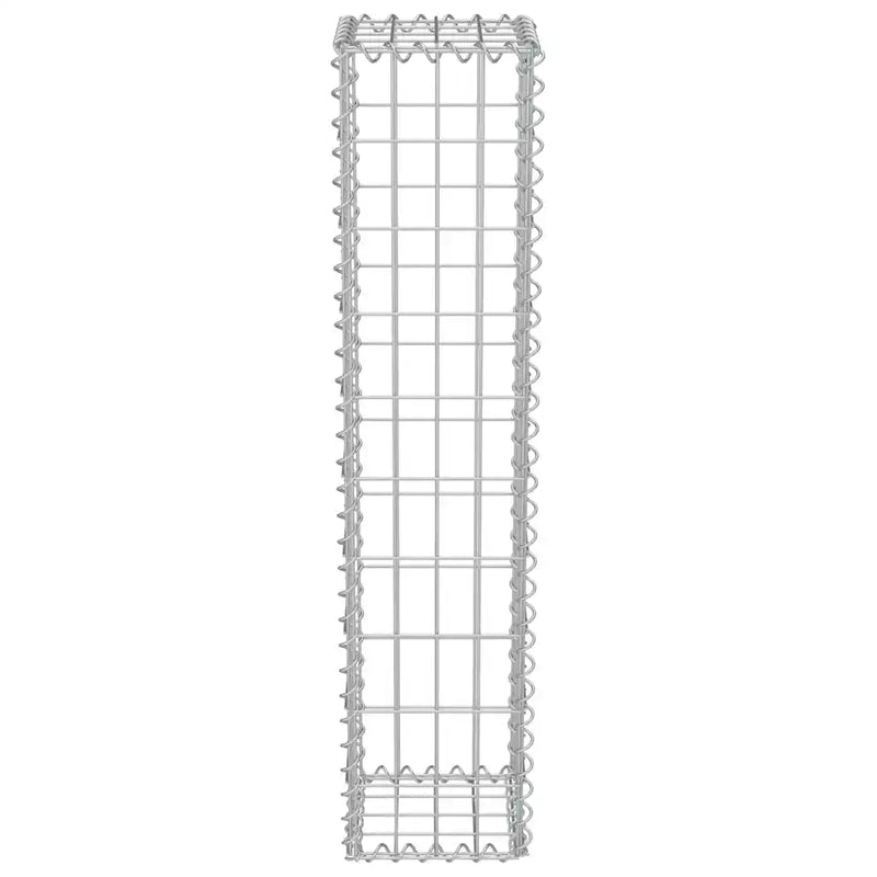 Gabion Wall with Covers Galvanised Steel 20x20x100 cm