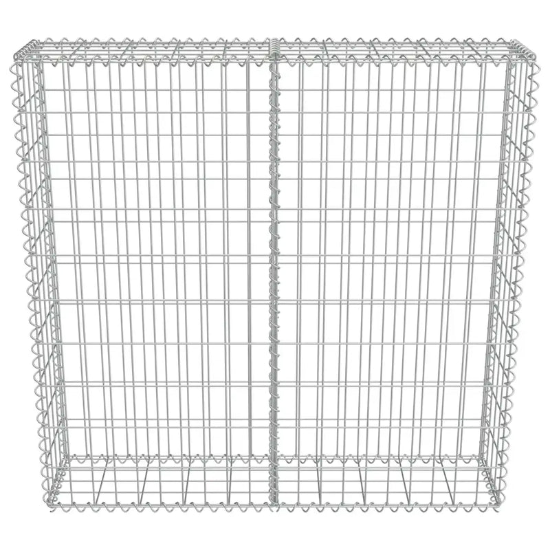 Gabion Wall with Covers Galvanised Steel 100x20x100 cm