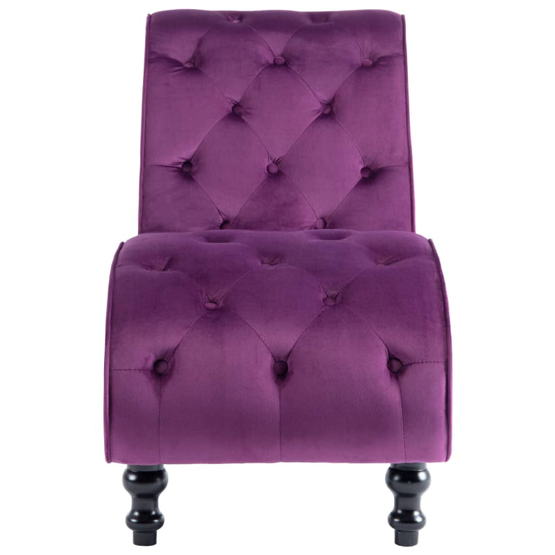 Chaise Lounge Purple Velvet