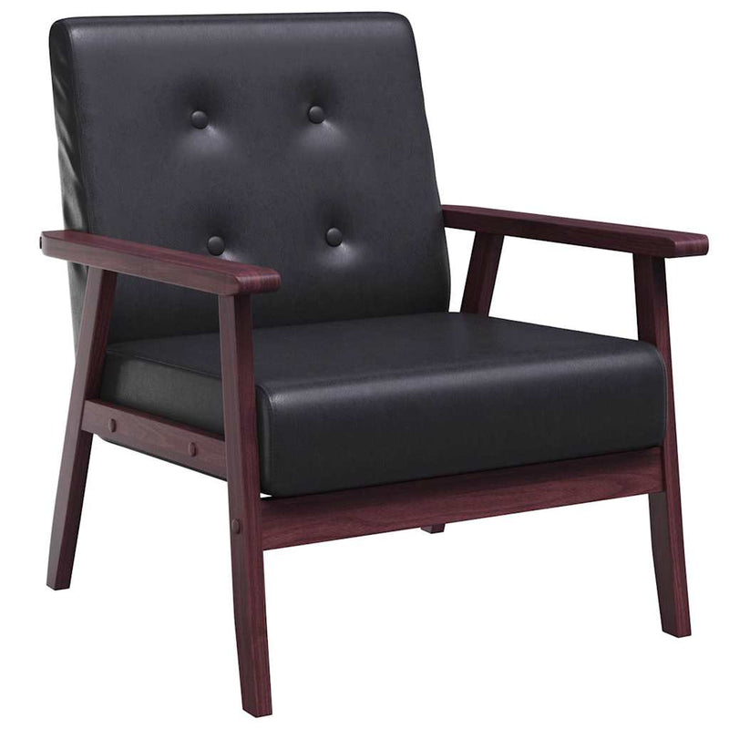 vidaXL Armchair  Black Faux Leather