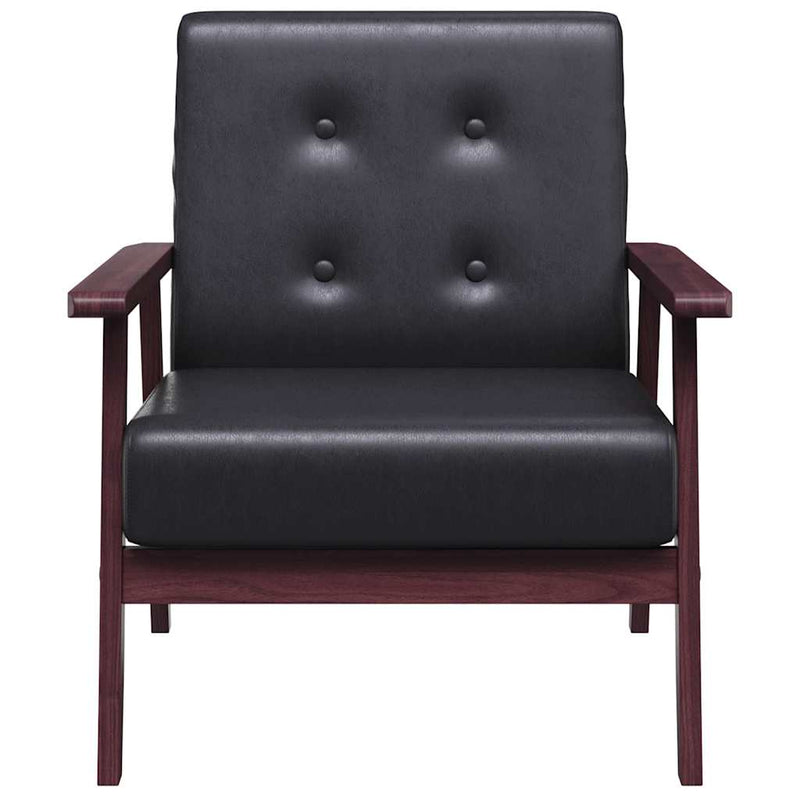 vidaXL Armchair  Black Faux Leather