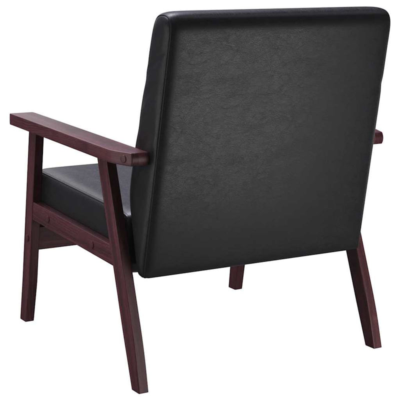 vidaXL Armchair  Black Faux Leather