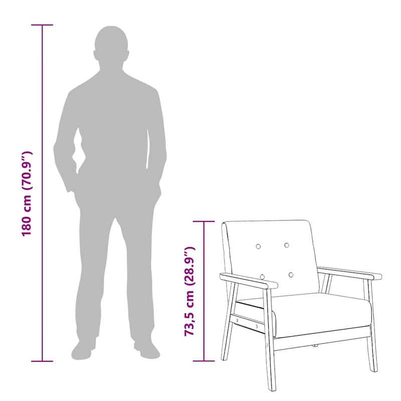 vidaXL Armchair  Black Faux Leather
