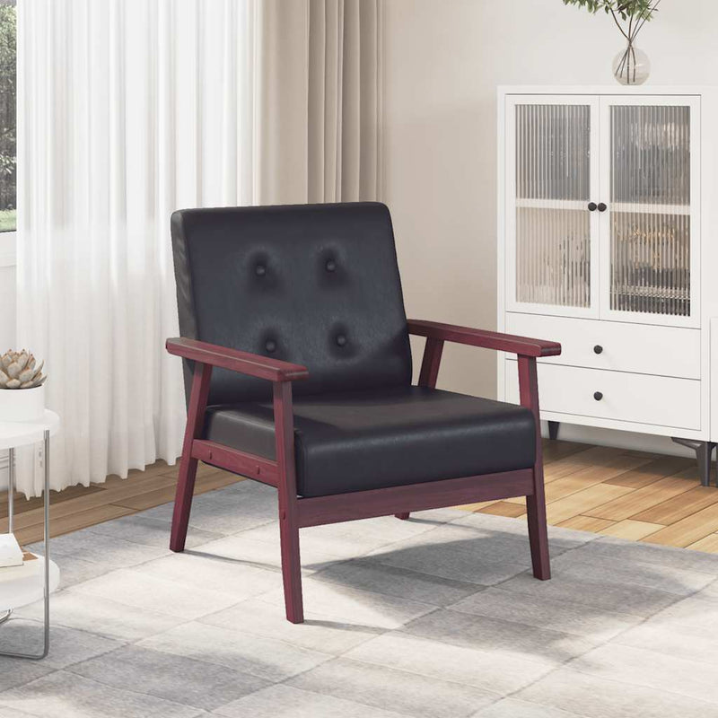 vidaXL Armchair  Black Faux Leather