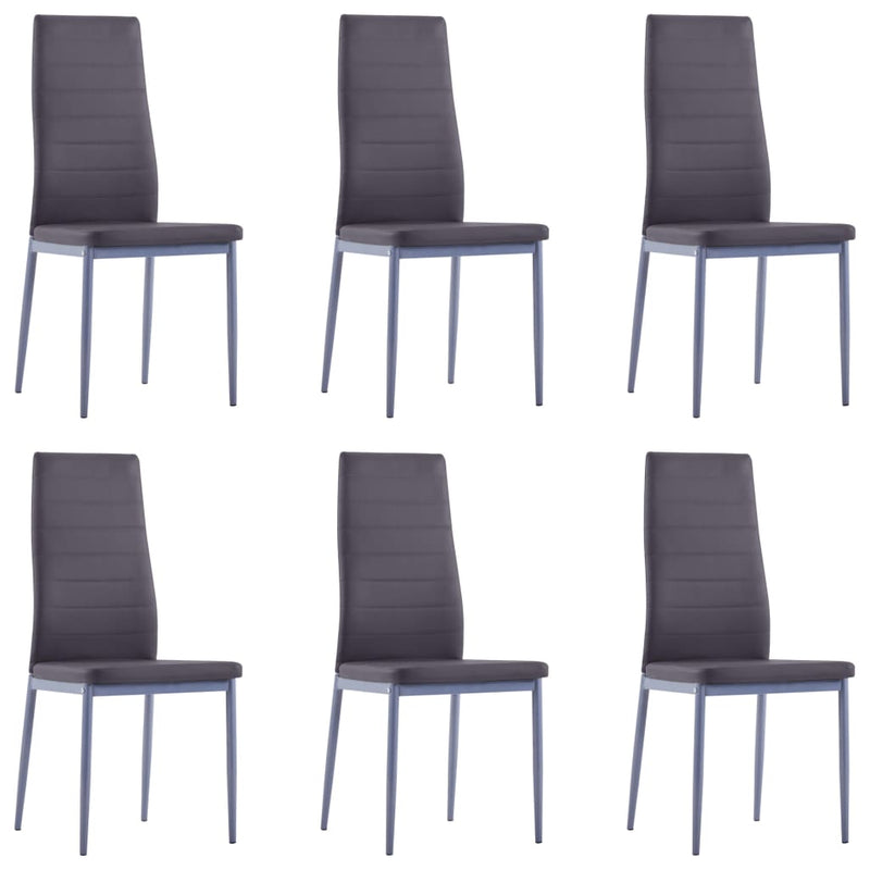 vidaXL Seven Piece Dining Set Grey