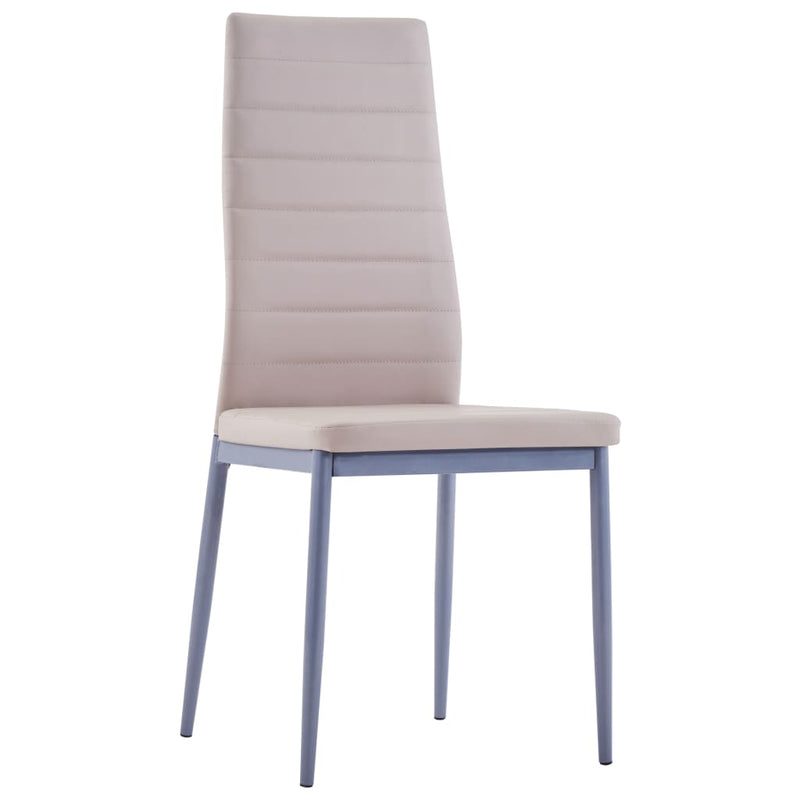 vidaXL Seven Piece Dining Set Cappuccino