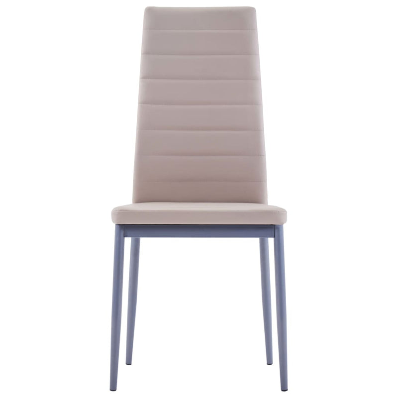 vidaXL Seven Piece Dining Set Cappuccino