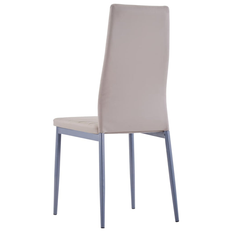 vidaXL Seven Piece Dining Set Cappuccino