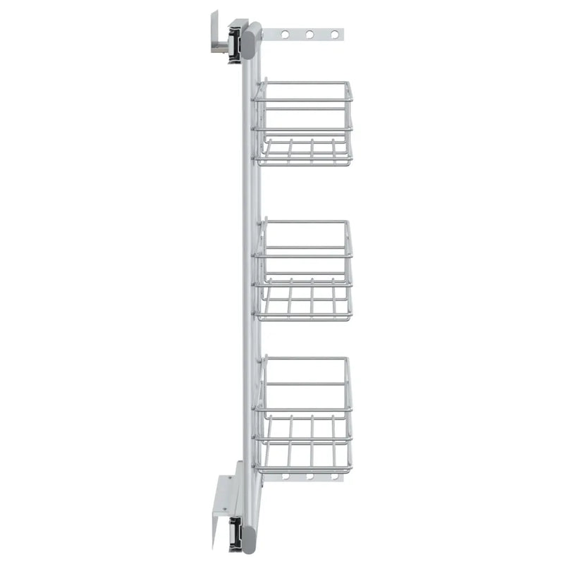 3-Tier Pull-out Kitchen Wire Basket Silver 47x15.5x55.5 cm