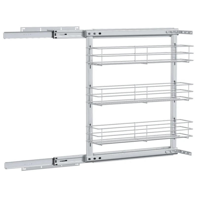 3-Tier Pull-out Kitchen Wire Basket Silver 47x15.5x55.5 cm