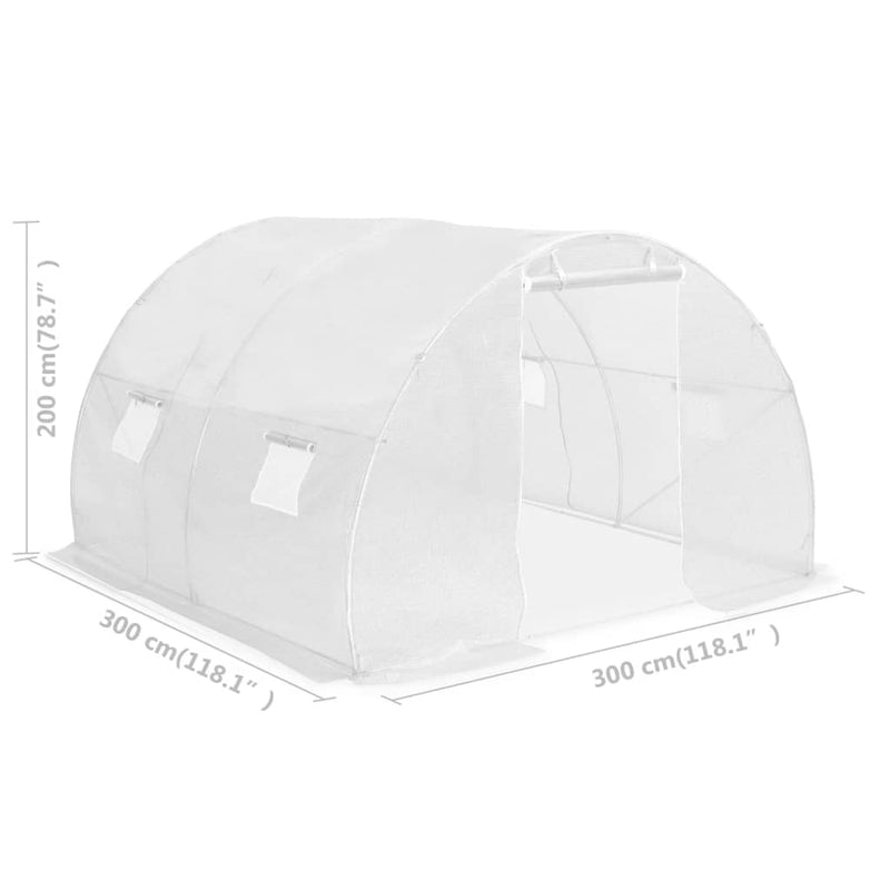 vidaXL Greenhouse 9 m² 300x300x200 cm