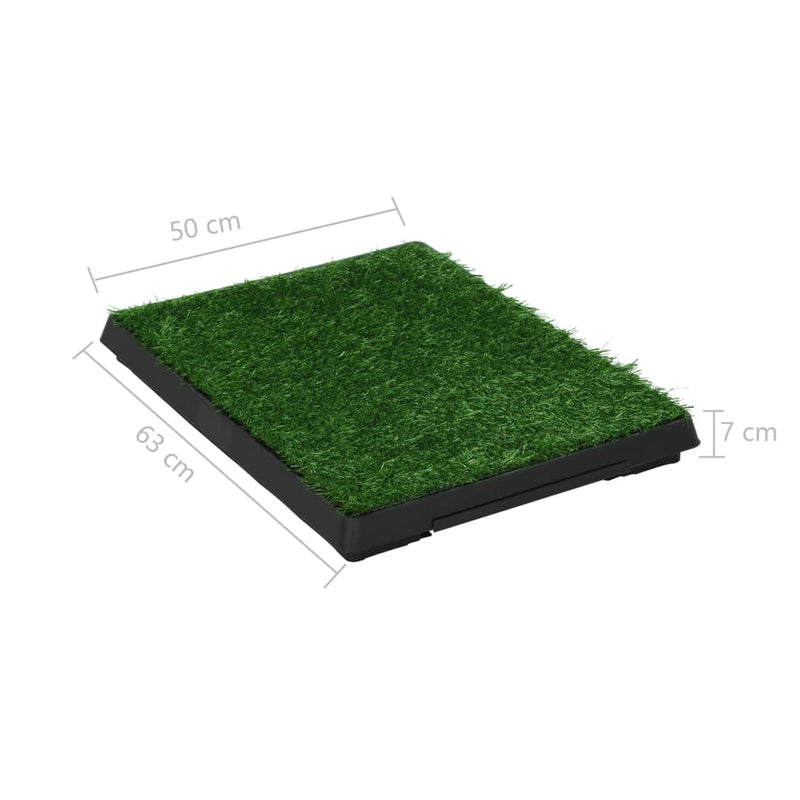 vidaXL Pet Toilet with Tray & Faux Turf Green 63x50x7 cm WC