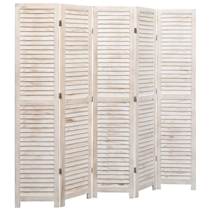 vidaXL 5-Panel Room Divider 175x165 cm Wood
