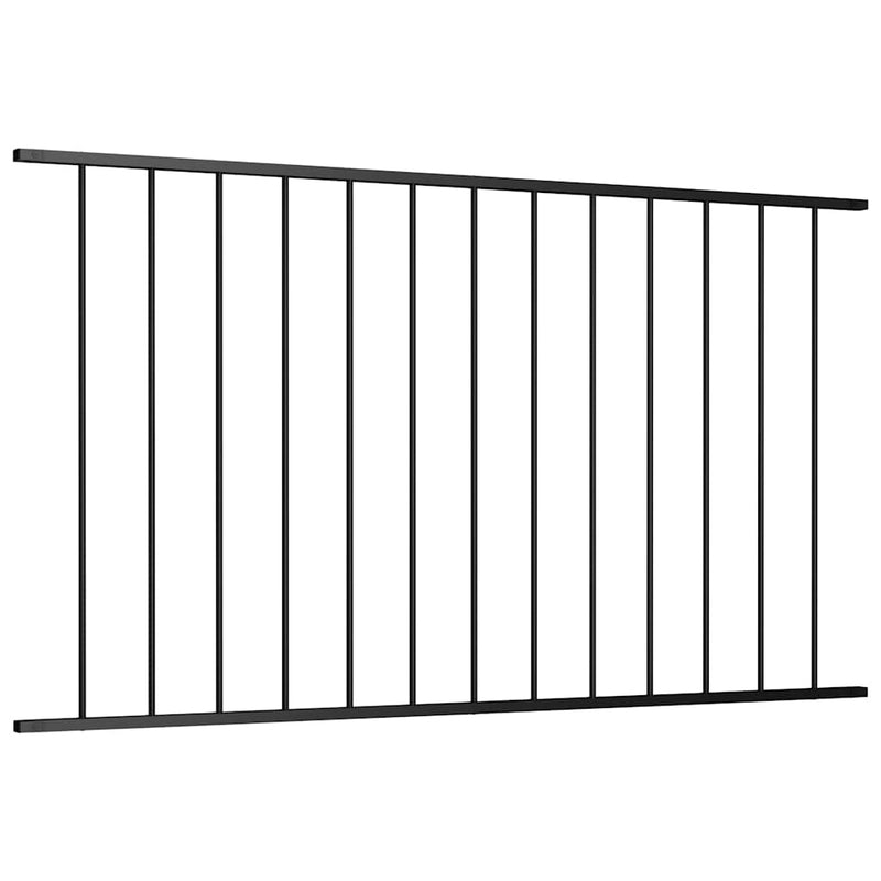 vidaXL Fence Panel Powder-coated Steel 1.63x1.25 m Black
