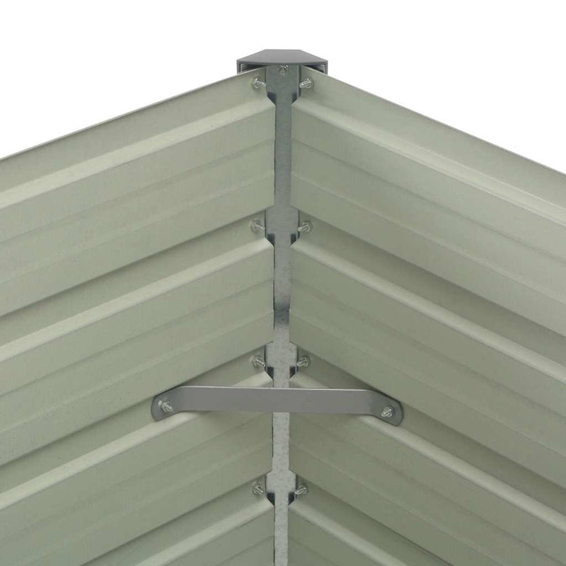 vidaXL Raised Garden Bed Brown 100x100x77 cm Galvanised Steel