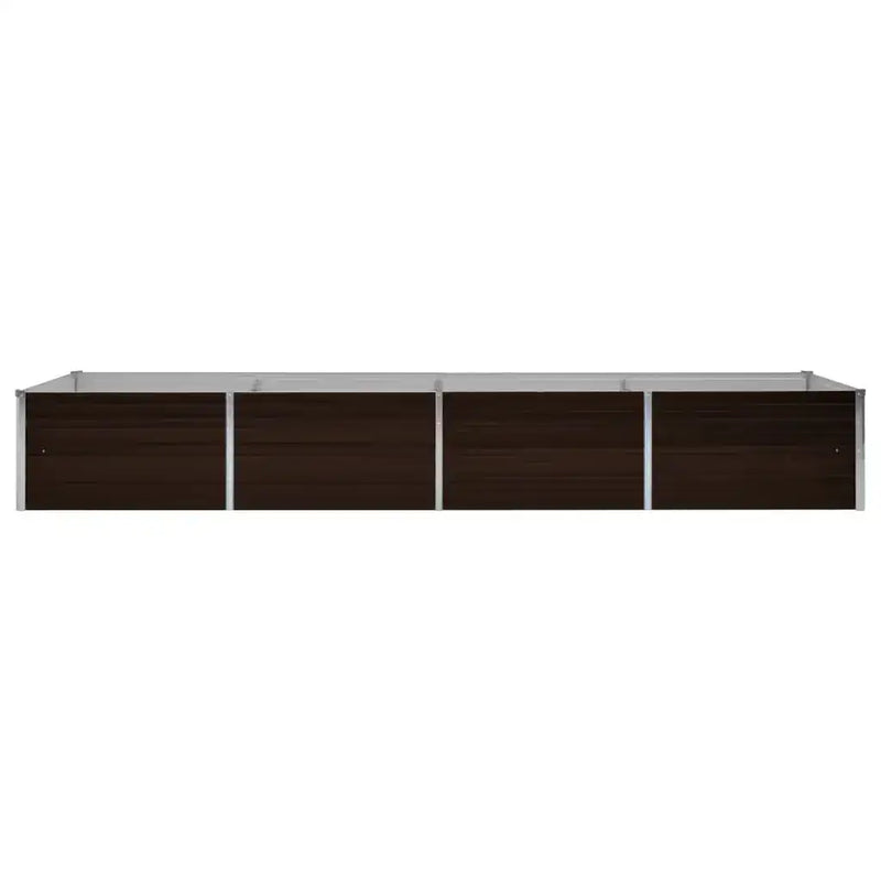 Garden Raised Bed Brown 320x80x45 cm Galvanised Steel