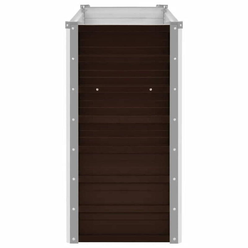 vidaXL Garden Raised Bed Brown 160x40x77 cm Galvanised Steel