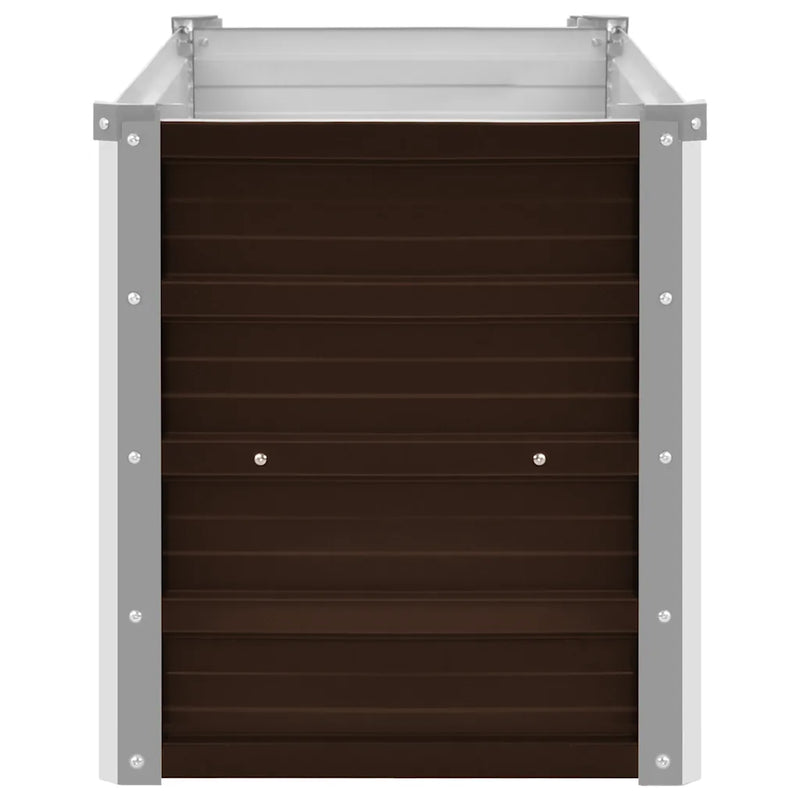 Garden Raised Bed Brown 100x40x45 cm Galvanised Steel