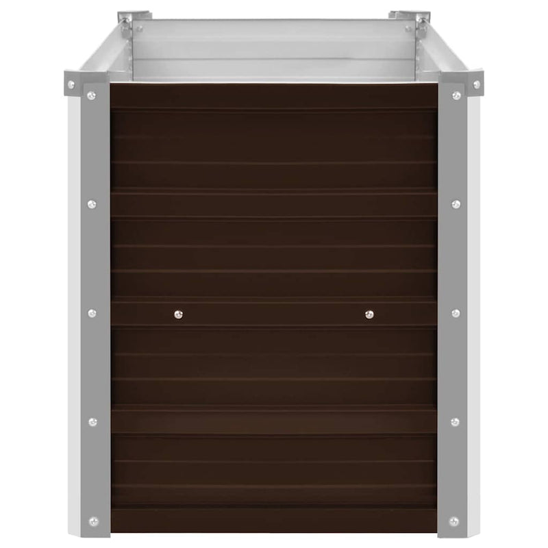 vidaXL Garden Raised Bed Brown 100x40x45 cm Galvanised Steel