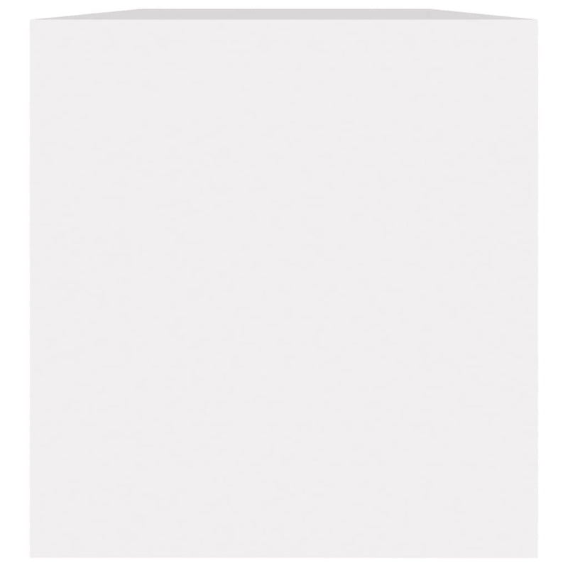 vidaXL Vinyl Storage Box White 71x34x36 cm Engineered Wood