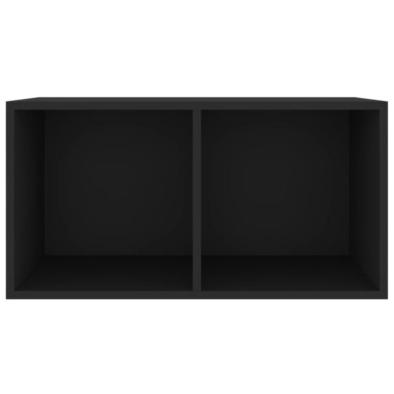 Vinyl Storage Box Black 71x34x36 cm Engineered Wood