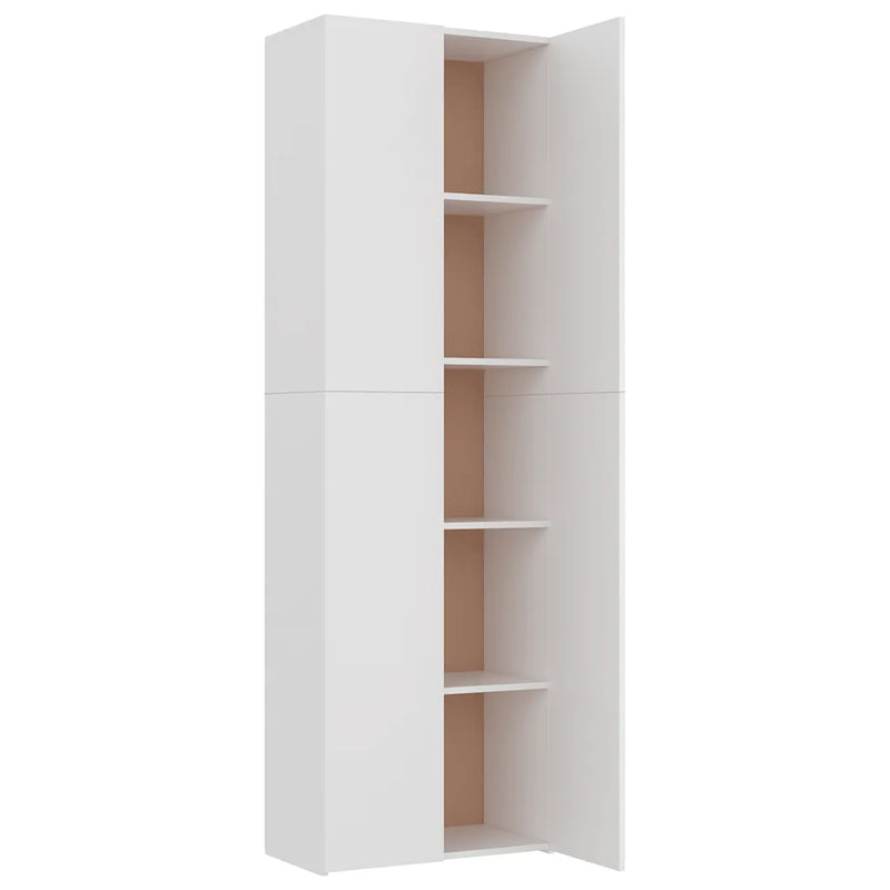 Office Cabinet White 60x32x190 cm Engineered Wood
