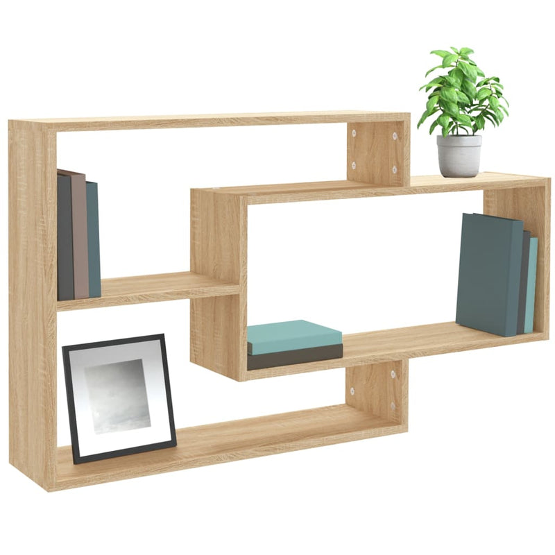 vidaXL Wall Shelves Sonoma Oak 104x20x58.5 cm Engineered Wood