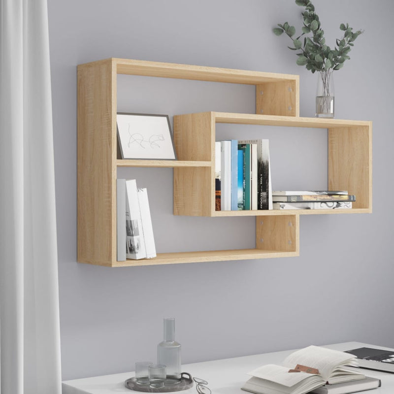 vidaXL Wall Shelves Sonoma Oak 104x20x58.5 cm Engineered Wood