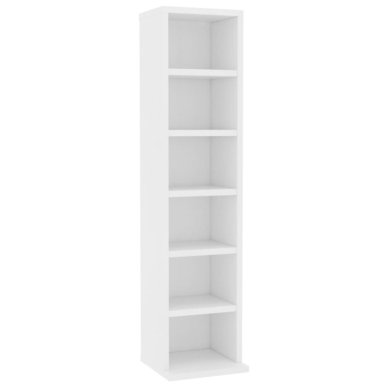 vidaXL CD Cabinet White 21x20x88 cm Engineered Wood