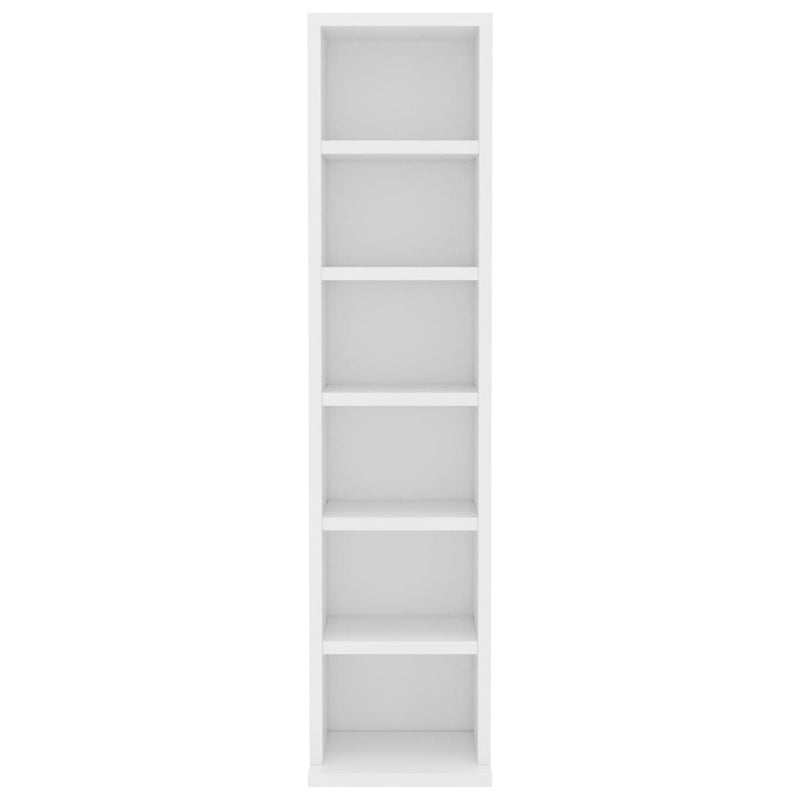 vidaXL CD Cabinet White 21x20x88 cm Engineered Wood