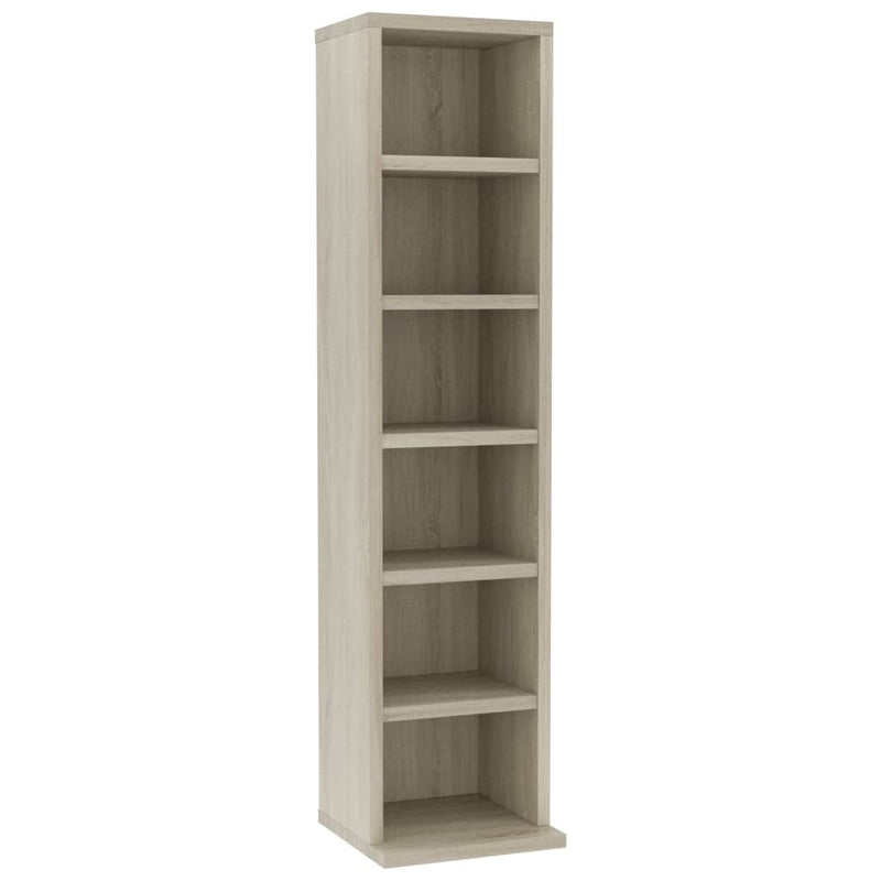 vidaXL CD Cabinet Sonoma Oak 21x20x88 cm Engineered Wood