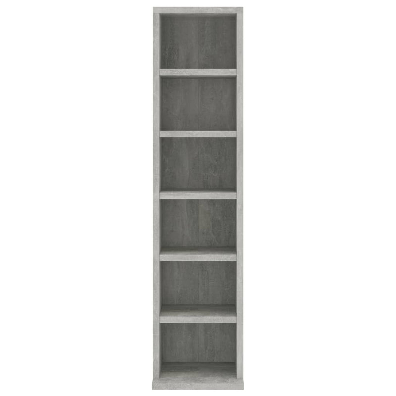vidaXL CD Cabinet Concrete Grey 21x20x88 cm Engineered Wood